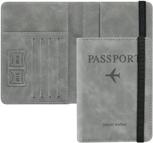 StealODeal Passport Holder Cover Wallet RFID Blocking PU Leather Travel Document Holder