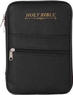 Nipun Enterprises PU Leather Bible/Notebook Cover – Black, Regular Size (25x2x17)