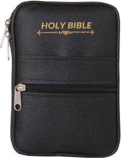 Nipun Enterprises PU Leather Bible/Notebook Cover – Black, Small (19x13x2 cm)