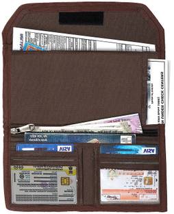 DAHSHA Two Wheeler/Car Document Holder Storage Wallet for Driving Licence, PUC- Brown