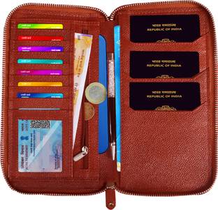 ABYS Genuine Leather Passport Holder::Cheque Book Holder::Travel Wallet::Debit Card Holder
