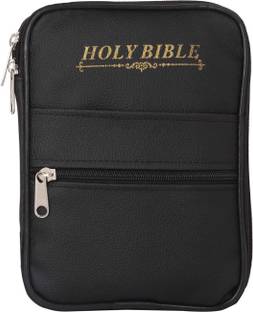 Nipun Enterprises PU Leather Bible/Notebook Cover – Black, Medium (20x15x2 cm)