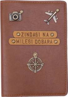 The Junket Tan Passport Cover - Zindagi Na Milegi Dobara with Lucky Charms