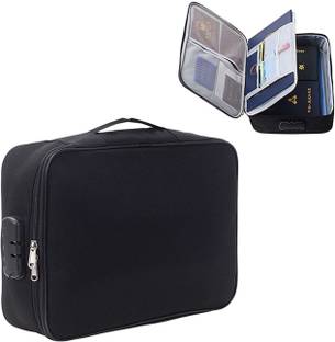 PAGALY Waterproof Document Organizer Case with Coded Lock Zipper File Folders