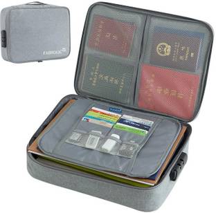Fasholic Multi-Layer Document Bag with Lock for Laptop Passport Documents organizer