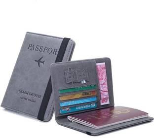 Linist Passport Holder Cover Wallet RFID Blocking PU Leather Travel Document Holder