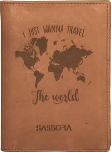 Sassora Genuine Premium Leather Medium Tan RFID Passport Holder-A162_UNFOLD