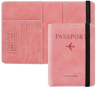 StealODeal Passport Holder Cover Wallet RFID Blocking PU Leather Travel Document Holder