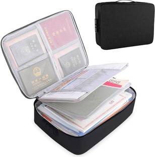 HANDCUFFS Travel File Double flip Waterproof Document Storage Bag with Lock