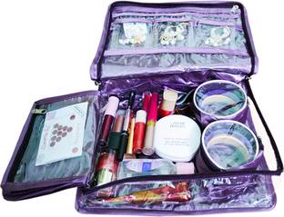 Aadhya Satin Jewellery Makeup Beauty Kit Storage