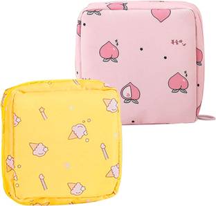 Flywind 2 Pack Sanitary Napkin Storage Bag Small Portable Nursing Pad Storage Pouch