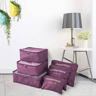 AWARANSIA 6 Pcs Travel Organizer Pouch Packing Cubes for Clothes Space Savers Bags