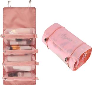 KPM WORLD 4in1 Large Capacity Cosmetic Mesh Bag Makeup Organizer Toiletry Pouch For Unisex