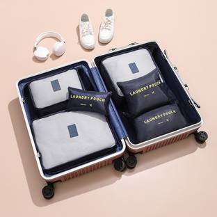 UMAI 6-piece Vacuum-Compressed Travel Organizer + Pouch Packing Cubes