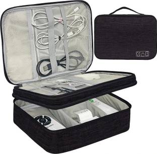 Grilazza Double Layer Digital Electronics Accessories Travel Gadget Carry Bag Organizer