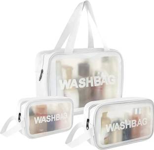 Queue Toiletry Bag, Wash Make Up Bag PVC Waterproof Zippered Cosmetic Bag
