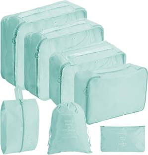 ROYALDEALS - RD ROYALDEALS-RD 7 Pcs Travel Pouch,Travel Organiser, Colour Blue