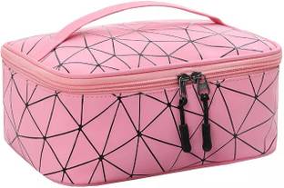 Pinkmpire Single Layer PU PVC Double Zipper Cosmetic Travel Toiletry Makeup Bag Organizer