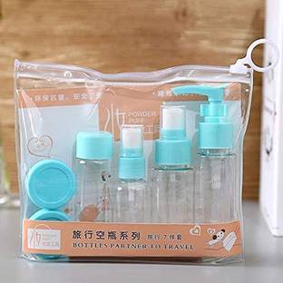 ELIE INDIA Multipurpose 7pcs Portable Travel Cosmetics Container Plastic Bottle Set