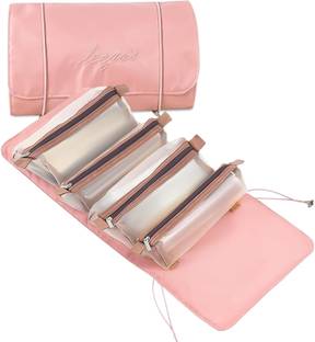 GAURINANDAN 4 in 1 Hanging Roll-Up Foldable Portable Detachable cosmetic Makeup Toiletry Bag