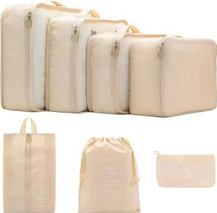 Vervita 7 Set Travel Organizer 3 Packing Cubes + 3 Pouches + 1 Toiletry Organizer Bag