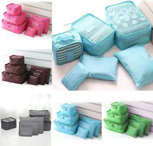 Kanha 6-Piece Packing Cubes Set with Laundry Bag Multifuctional Water Resistant Mesh Clothing Storage Packages