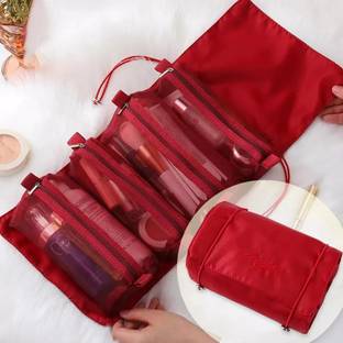 Grilazza 4 in 1 Hanging Roll-Up Foldable Portable Detachable cosmetic Makeup Toiletry Bag