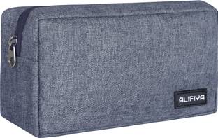 Alifiya Polyester Gadget Charger Pouch / Travel Organizer Pouch For Cables / Hard Disk / Charger (Grey)
