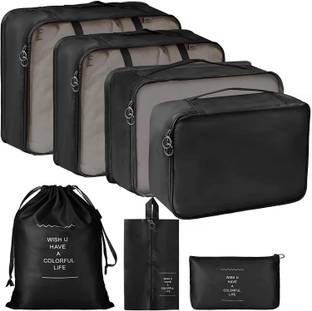 Vervita 7 PCS Luggage Packing Laundry Cubes Organizer Carry Suitcase Clothes Bag Set