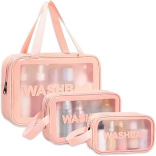 MYSASHOP Travel Wash Bag Pouch | 3 Size Washbag Set for Makeup, Toiletries & More