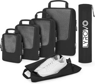 Lyrovo Polyester 6 Set Compression Travel Packing Cubes