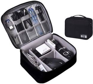Cpixen Electronics Accessories Organizer - All in one Gadget for Men, Double Layer