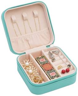 CareVego PU Leather Small Jewellery Storage Case for Earring Necklace Ring Accessories