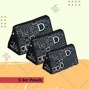 VYORA Set of 3 Travel Organizer & Cosmetic Toiletry Pouch for Men & Women Cosmetic Bag