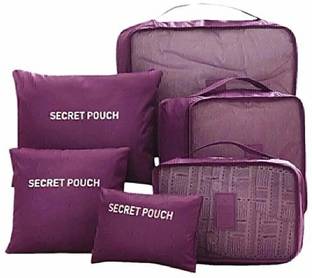 SHUANG YOU 6-Piece Packing Cubes Set with Laundry Bag Multifuctional Water Resistant Mesh Clothing Storage Packages, Compression Travel Luggages Packing Organizer Pouch