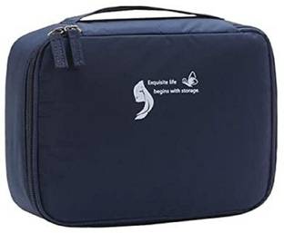 KEETLY Professional Nylon Travel Cosmetic Bag Makeup Pouch for Zippered Cosmetic Bag Travel Toiletry Kit