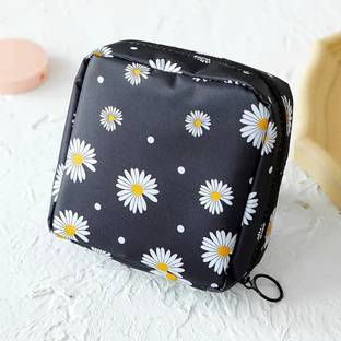 Grilazza Sanitary Napkin Pouch Pad Travel Cosmetic Makeup Jewellery Storage Pouch Holder Travel Toiletry Kit