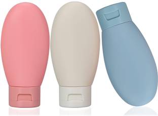 MYYNTI 3 pcs Refillable Travel Bottles for Toiletries Silicone Container Travel Toiletry Kit