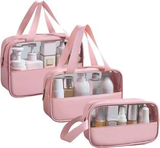 KEETLY Premium Makeup Pouches for Women Cosmetic Bags & Wash Bag for Girls Travel Toiletry Kit