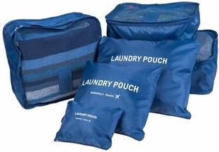 JAAP 6Pcs/1Set Travel Storage Bag Storage Clothes Bag Luggage Case Bag Suitcase Underwear Organizer Travel Toiletry Kit (Pink) Travel Toiletry Kit