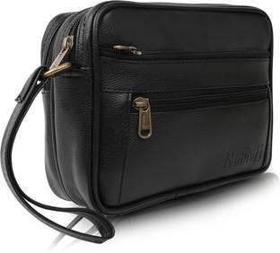 Romofy Classy Multipurpose Pouch for Men Travel Toiletry Kit,MoneyBag,with Wrist Handle Travel Toiletry Kit