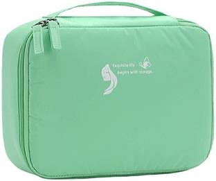 KEETLY Professional Nylon Travel Cosmetic Bag Makeup Pouch for Zippered Cosmetic Bag Travel Toiletry Kit
