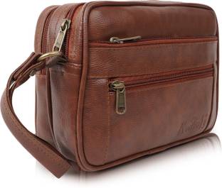Romofy Classy Multipurpose Pouch for Men Travel Toiletry Kit,MoneyBag,with Wrist Handle Travel Toiletry Kit