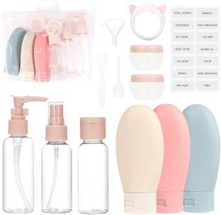 KRIVTEJ 11 PCS Silicone Travel Bottles Sets Travel Toiletry Kit