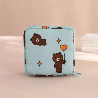 Trendegic Sanitary Napkin Pouch Pad Holder Travel Cosmetic Makeup Jewellery Storage Pouch Travel Toiletry Kit
