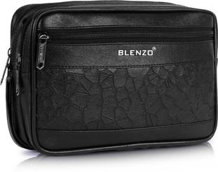 BLENZO Classy Multipurpose Pouch for Men Travel Toiletry Kit,MoneyBag,with Wrist Handle Travel Toiletry Kit