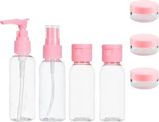 Cosluxe Travel Bottles Kit,Travel Cosmetics Bottles Set, Portable Multipurpose 7-Pcs Set Travel Toiletry Kit