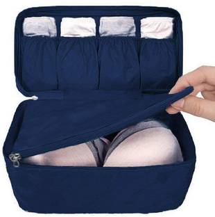 Flywind Women Travel Bra Underwear Lingerie Organizer Bag Cosmetic Makeup Travel Toiletry Kit