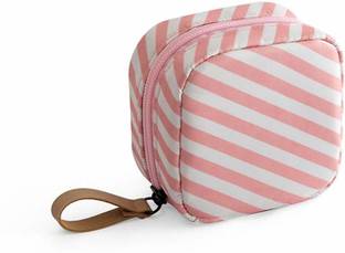 HOUSE OF QUIRK Travel Toiletry Bag Cosmetic Make Up Organizer-(Pink Stripes) Travel Toiletry Kit