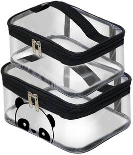 SNDIA Multipurpose Transparent Travel Pouch Cosmetic Pouch for Women Travel Toiletry Kit